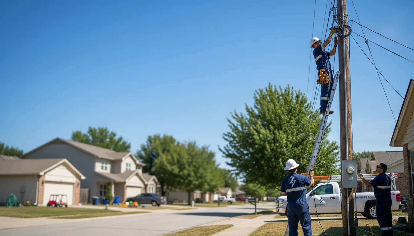 Residential electrician providing installation services in Cross Plains, TX